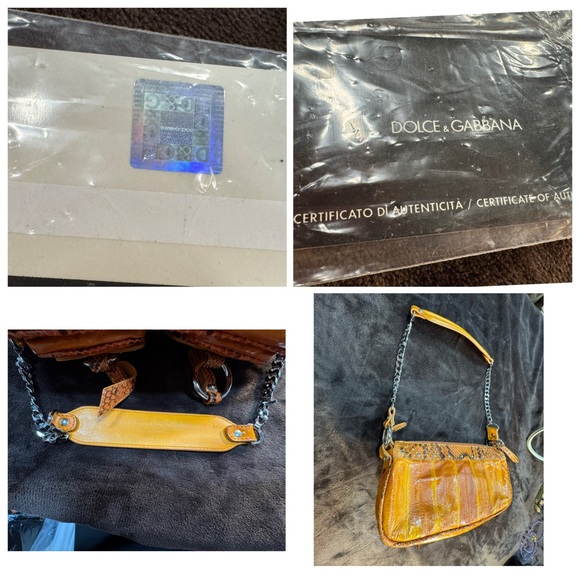 Authentic & Rare Dolce and Gabbana Python/Eel/Leather crossbody bag - Picture 11 of 13